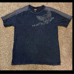 Harley Davidson Shirt Men’s Extra Large XL Blue Milwaukee Classic & Timeless